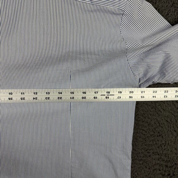 Mizzen+Main Shirt Mens Medium Blue Short Sleeve Button Down Trim Fit Stretch - Picture 11 of 13